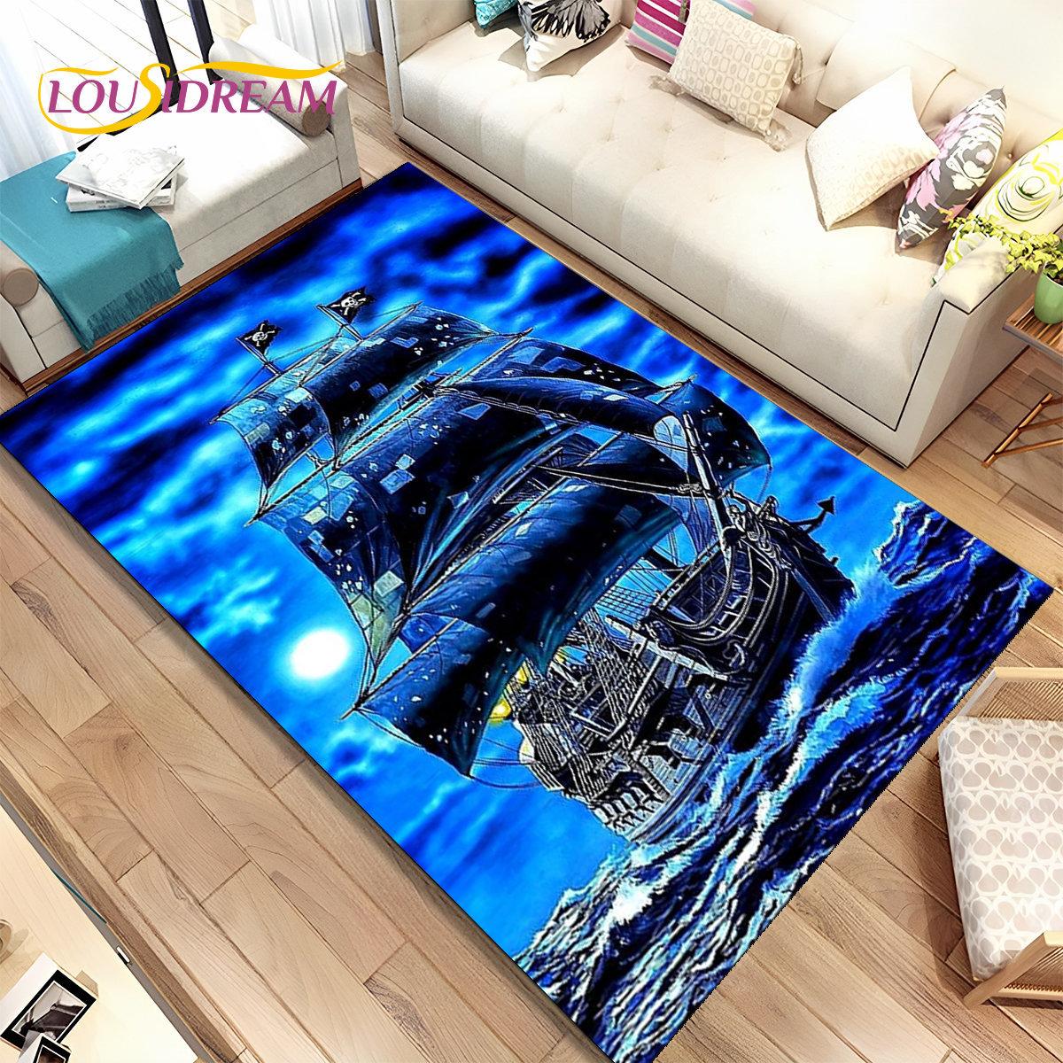 A Pirate Boat,Barque,Boat Ship Area Rug,Carpet Rug for Home Living Room Children s Bedroom Sofa Doormat Decor,Non-slip Floor Mat 230x160cm(90x62in)
A Pirate Boat,Barque,Boat Ship Area Rug,Carpet Rug for Home Living Room Children s Bedroom Sofa Doormat Decor,Non-slip Floor Mat 230x160cm(90x62in)