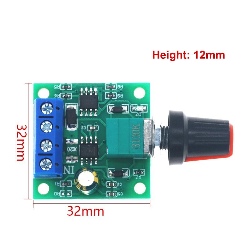 1Pcs 32*32*12mm Adjustable Speed DC Motor Driver Home Improvement Durable DC 1.8V 3V 5V 6V 12V PWM Motor Speed Controller
1Pcs 32*32*12mm Adjustable Speed DC Motor Driver Home Improvement Durable DC 1.8V 3V 5V 6V 12V PWM Motor Speed Controller