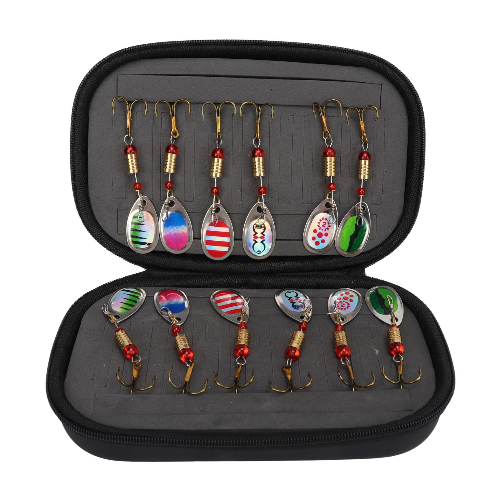 12Pcs Trout Lure Flashing Sequin Efficient Stainless Steel Bass Fishing Bait with Storage Bag
12Pcs Trout Lure Flashing Sequin Efficient Stainless Steel Bass Fishing Bait with Storage Bag