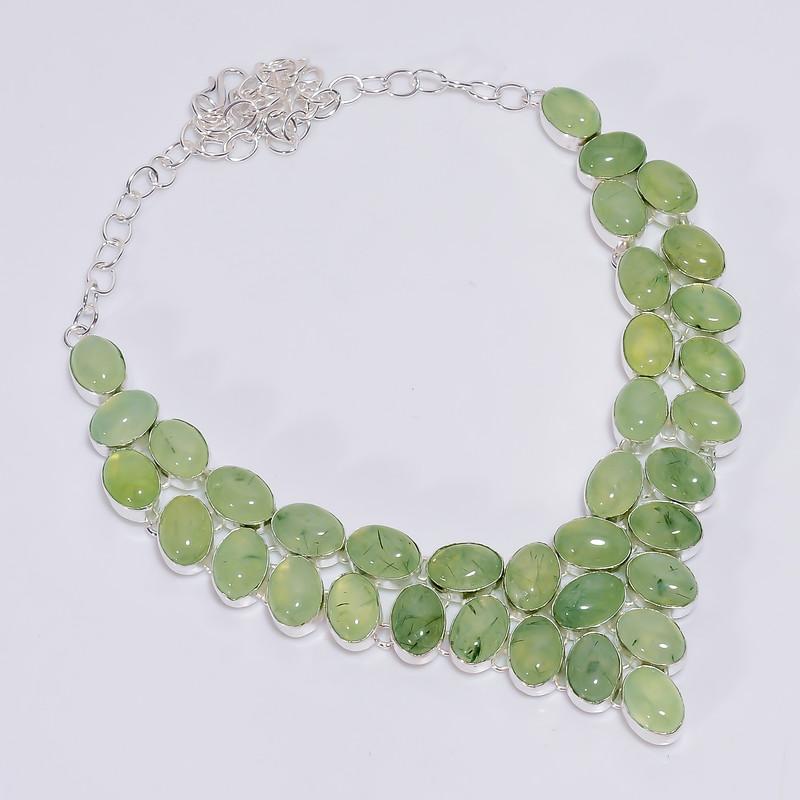 Exclusive Top Grade Qualite 100% Natural Prehnite Oval Shape Ethnic Style Handmade Jewelry 925 Steling Silver Necklace 18 WSJ-4741 срібний
Exclusive Top Grade Qualite 100% Natural Prehnite Oval Shape Ethnic Style Handmade Jewelry 925 Steling Silver Necklace 18 WSJ-4741 срібний