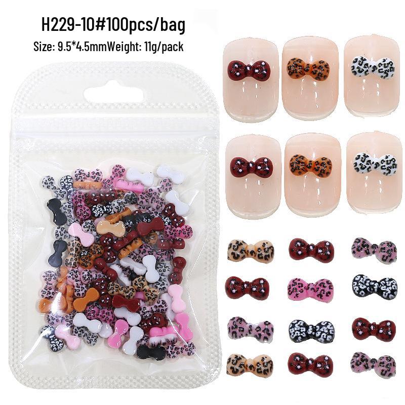 Leopard Print Cartoon Bow Tie Nail Art Accessories - 100 Piece Resin Decorations Set
Leopard Print Cartoon Bow Tie Nail Art Accessories - 100 Piece Resin Decorations Set
