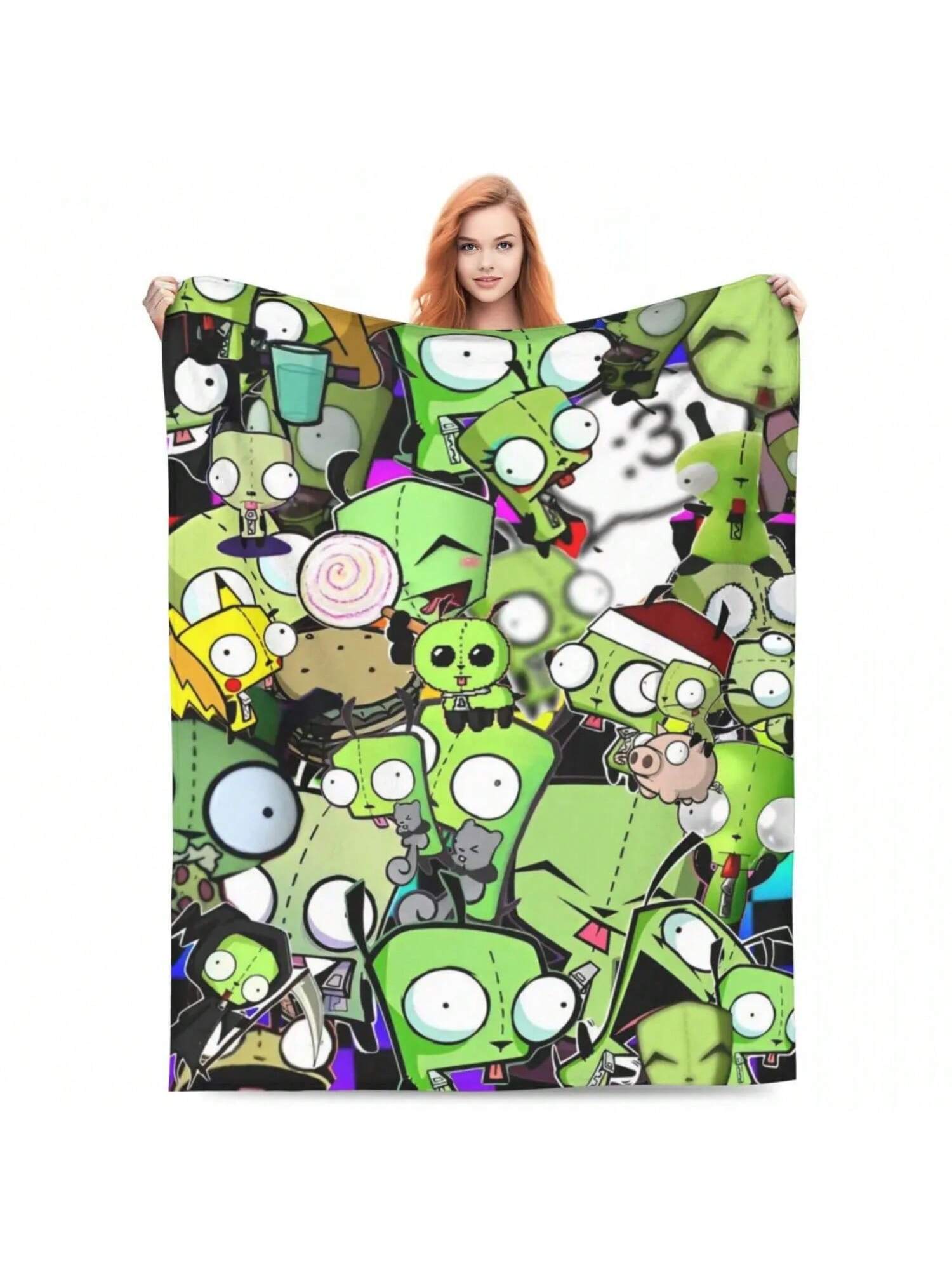 Invader-Zims Blanket Cartoon Dark Comedy Throw Blanket For Home 200x150cm 75X95CM серый
Invader-Zims Blanket Cartoon Dark Comedy Throw Blanket For Home 200x150cm 75X95CM серый