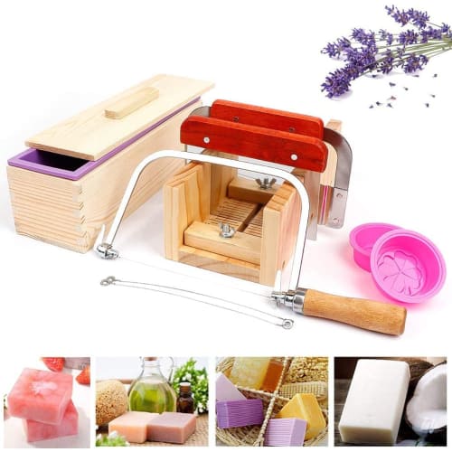 YTOPRO 9-Piece Handmade Soap Tool Set: Wire Soap Cutter, Wooden Soap Cutter Stand, Soap Knife, Soap Mold, Silicone Mold, and 2 Silicone Molds. DIY Soa
YTOPRO 9-Piece Handmade Soap Tool Set: Wire Soap Cutter, Wooden Soap Cutter Stand, Soap Knife, Soap Mold, Silicone Mold, and 2 Silicone Molds. DIY Soa