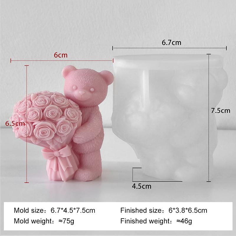 DIY Valentine s Day Gifts Aroma Candle Plaster Mould Love Rose Couples Bear Silicone Mold Bears Wedding Candle Making Supplies
DIY Valentine s Day Gifts Aroma Candle Plaster Mould Love Rose Couples Bear Silicone Mold Bears Wedding Candle Making Supplies