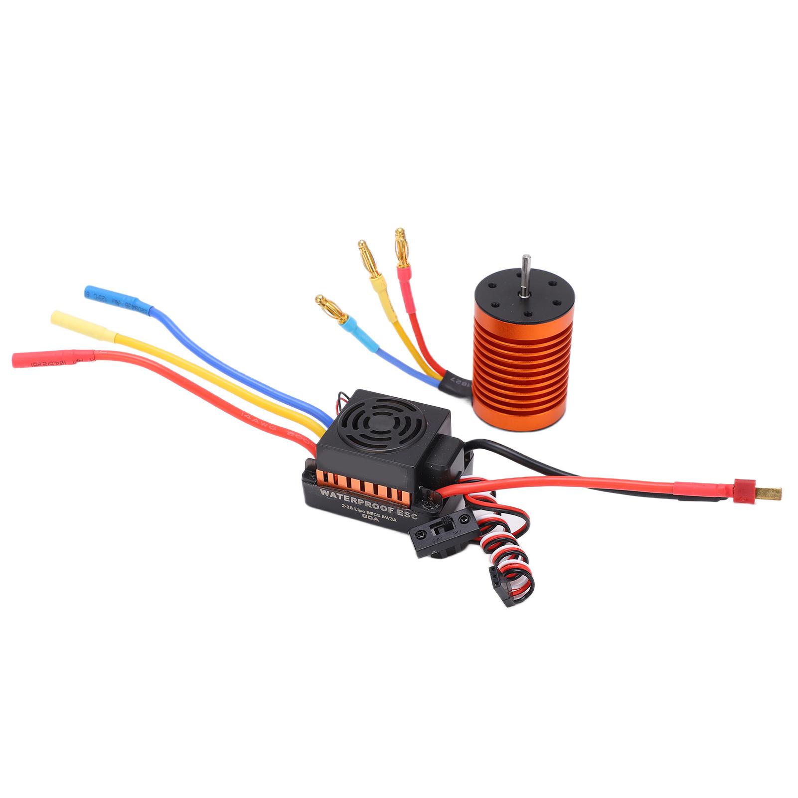 F540 4370KV 4P Brushless Motor Set with Waterproof Brushless 60A ESC for 110 RC Car Orange
F540 4370KV 4P Brushless Motor Set with Waterproof Brushless 60A ESC for 110 RC Car Orange