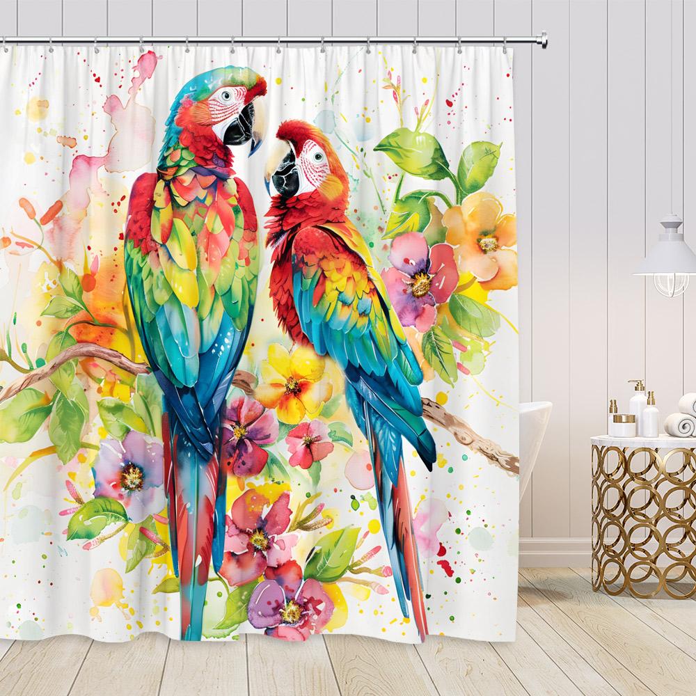 Parrot Shower Curtain Tropics Jungle Rainforest Watercolor Bird Palm Leaf Flower Floral Bathroom Decor Polyester Bath Curtain 90x180cm-35x70in
Parrot Shower Curtain Tropics Jungle Rainforest Watercolor Bird Palm Leaf Flower Floral Bathroom Decor Polyester Bath Curtain 90x180cm-35x70in