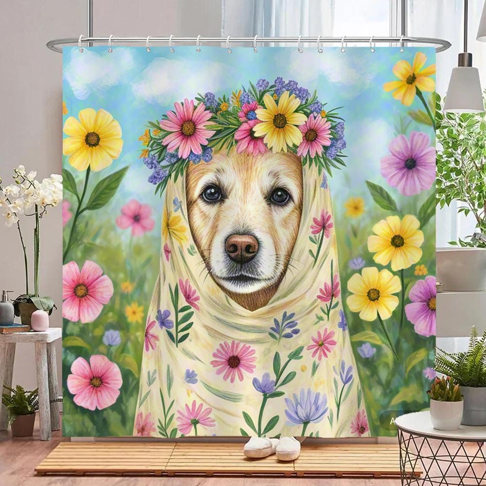 watercolor flowers and plants dog animal shower curtain Print polyester waterproof bathroom curtains with hook decorate curtain W90xH180cm
watercolor flowers and plants dog animal shower curtain Print polyester waterproof bathroom curtains with hook decorate curtain W90xH180cm