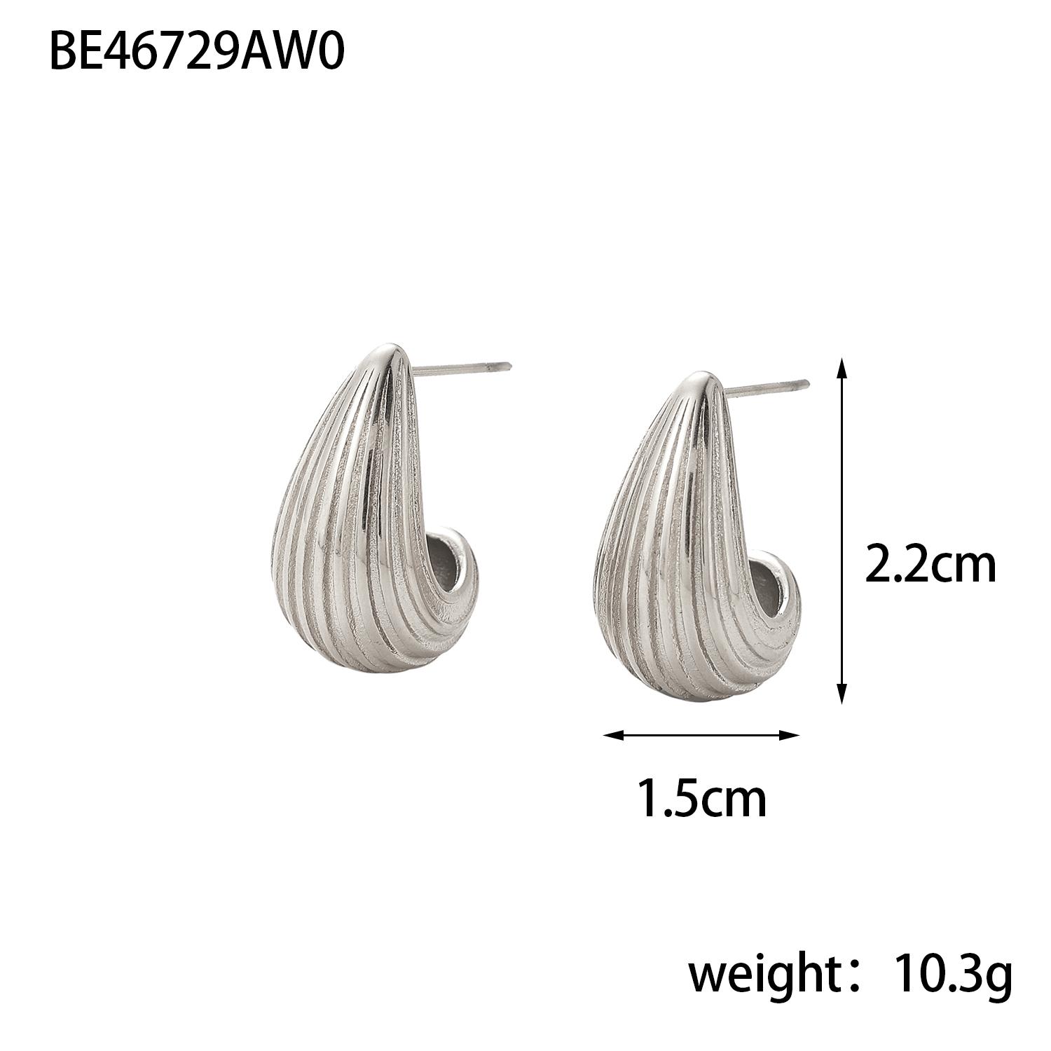 CARLIDANA Fashion 18K Gold Plated Tear Drop Stud Earrings Waterdrop Jewelry Stainless Steel Hollow Texture CC Earrings Women
CARLIDANA Fashion 18K Gold Plated Tear Drop Stud Earrings Waterdrop Jewelry Stainless Steel Hollow Texture CC Earrings Women