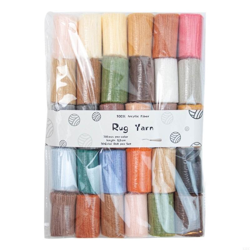 30 Assorted Color Latchs Pre-Cut Wool Yarn Set Vintage Rugs Yarn Knitting Crafts Yarn for Knotted-Rug Making X3UC
30 Assorted Color Latchs Pre-Cut Wool Yarn Set Vintage Rugs Yarn Knitting Crafts Yarn for Knotted-Rug Making X3UC