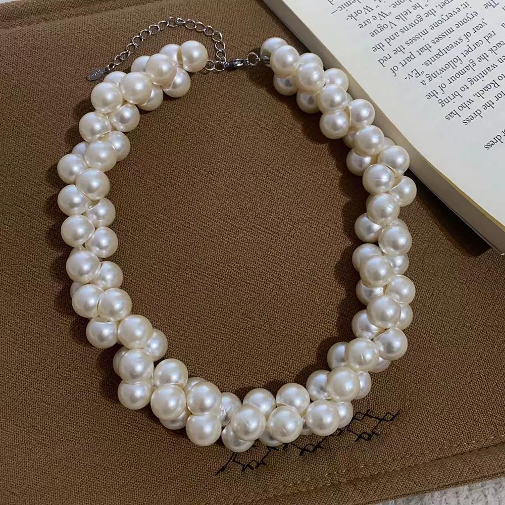 Pearl Imitation Necklace Women Metal Color-Blocking Grape String Elegant Collarbone Chain Light Luxury Neck Chain Fashion Jewelr Other
Pearl Imitation Necklace Women Metal Color-Blocking Grape String Elegant Collarbone Chain Light Luxury Neck Chain Fashion Jewelr Other
