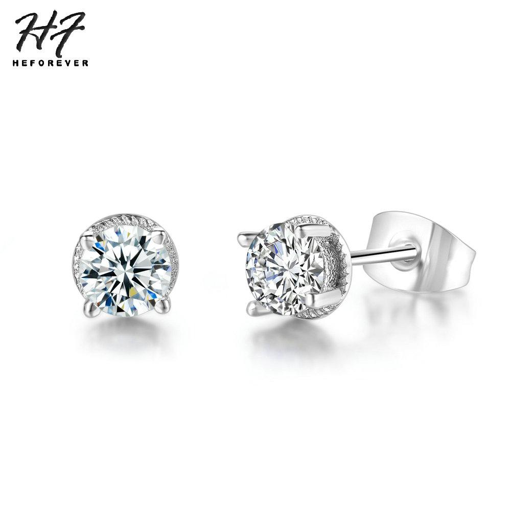 New Trendy 4 Claws Round Simple Crystal Stud Earrings for Women Rose White Gold Color AAA+CZ Fashion Zircon Xmas Gift E860
New Trendy 4 Claws Round Simple Crystal Stud Earrings for Women Rose White Gold Color AAA+CZ Fashion Zircon Xmas Gift E860