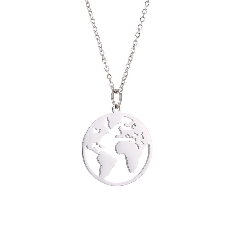 Cross World Map Stainless Steel Pendant Necklace - Elegant and Versatile Jewelry for Women
Cross World Map Stainless Steel Pendant Necklace - Elegant and Versatile Jewelry for Women