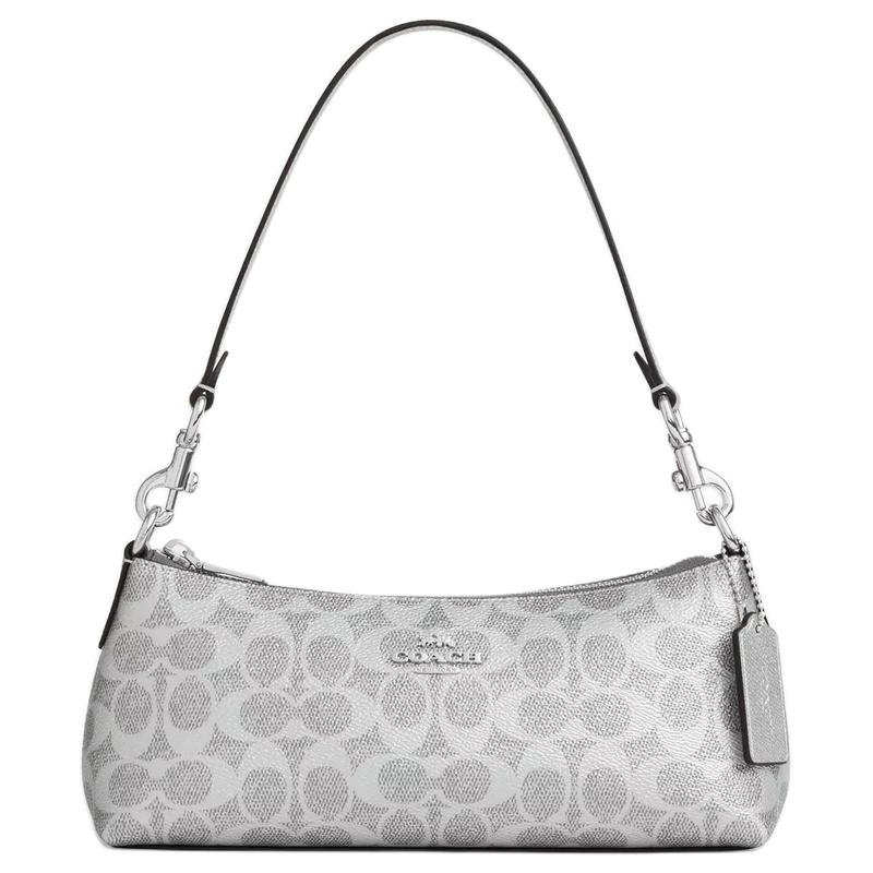 COACH Charlotte 25 embossed signature removable handle saffiano leather shoulder bag medium women s silver срібний
COACH Charlotte 25 embossed signature removable handle saffiano leather shoulder bag medium women s silver срібний