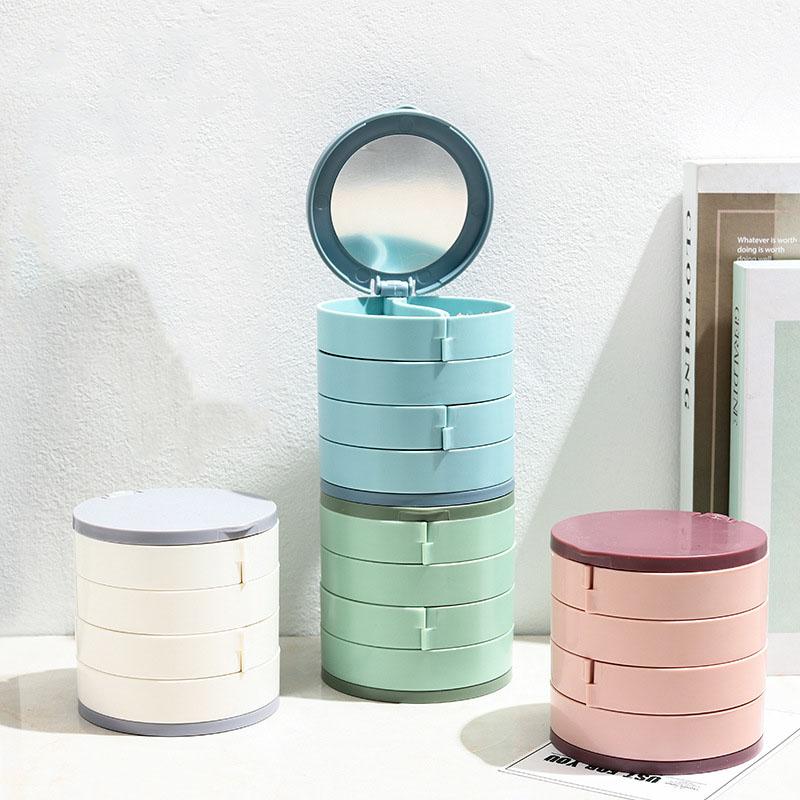 Multifunctional Rotating Jewelry Storage Box, 4 Layer Storage with Mirror Storage Box, Earrings Necklace Jewelry Dust-proof Box
Multifunctional Rotating Jewelry Storage Box, 4 Layer Storage with Mirror Storage Box, Earrings Necklace Jewelry Dust-proof Box