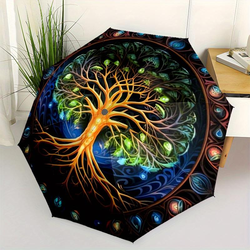 Tree of Life, Mandala themed Eight rib Automatic Folding Umbrella Is Suitable for Both Men and Women, Making It A Perfect Christmas and Vale
Tree of Life, Mandala themed Eight rib Automatic Folding Umbrella Is Suitable for Both Men and Women, Making It A Perfect Christmas and Vale