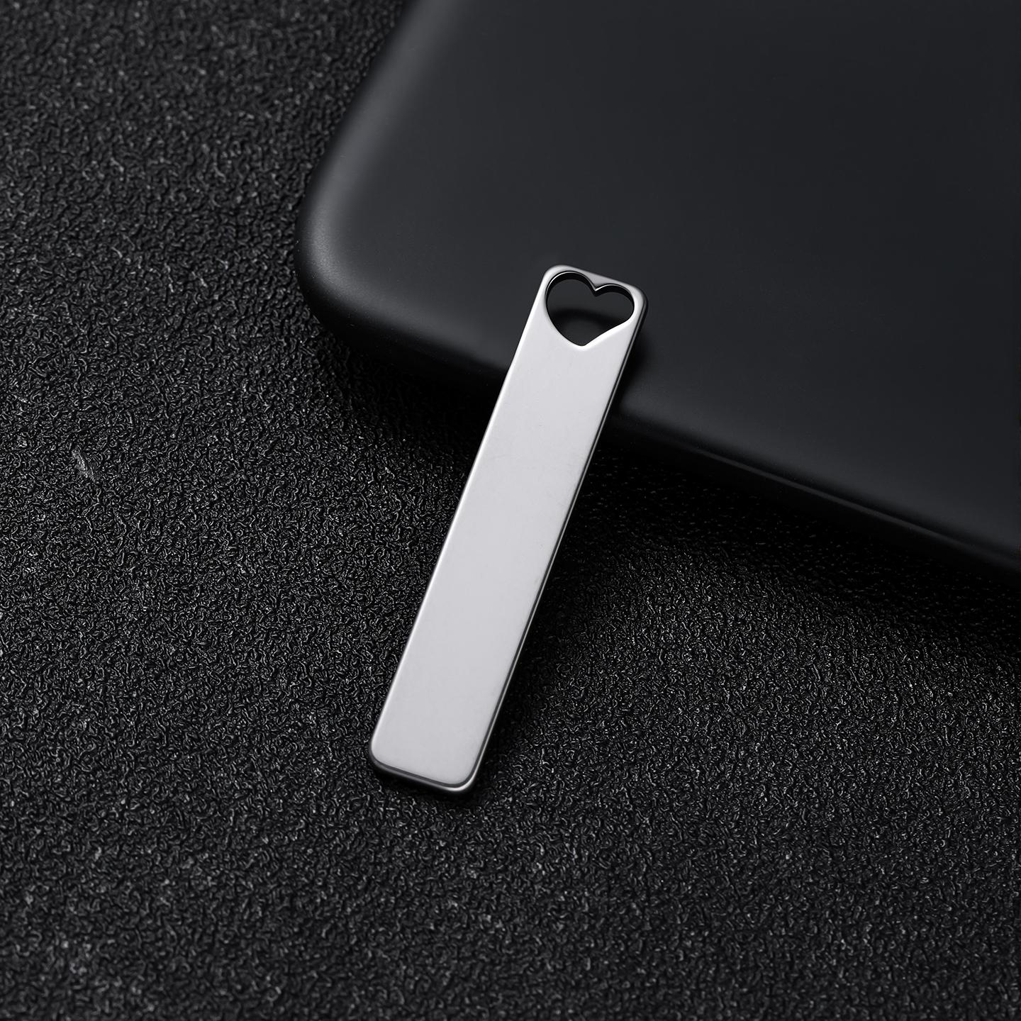 2pcs Stainless Steel Blank Bar Charm Pendant, Engravable Rectangle Tags with Cutout for DIY Necklace Bracelet Jewelry Making
2pcs Stainless Steel Blank Bar Charm Pendant, Engravable Rectangle Tags with Cutout for DIY Necklace Bracelet Jewelry Making