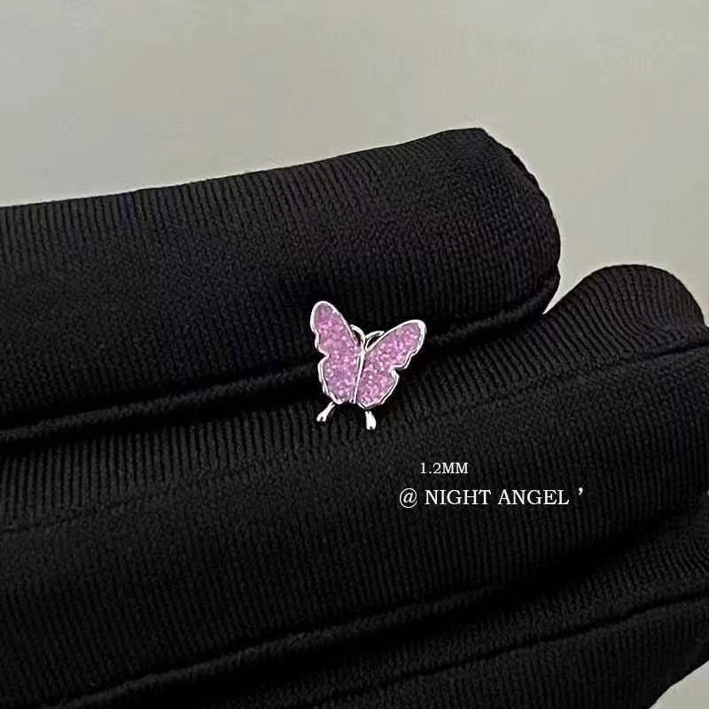 Orange Sea Dream Butterfly Ear Bone Nail Flat Bottom Titanium Steel Nail Earrings Niche Zircon Screw Cochlear Nail Female
Orange Sea Dream Butterfly Ear Bone Nail Flat Bottom Titanium Steel Nail Earrings Niche Zircon Screw Cochlear Nail Female