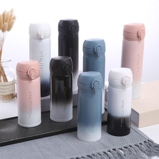 350/450ML Gradient Water Cup Stainless Steel Small Mouth Flip Top Lid Anti-scalding Heat Resistant Vacuum Bottle for Home 450ML рожевий
350/450ML Gradient Water Cup Stainless Steel Small Mouth Flip Top Lid Anti-scalding Heat Resistant Vacuum Bottle for Home 450ML рожевий