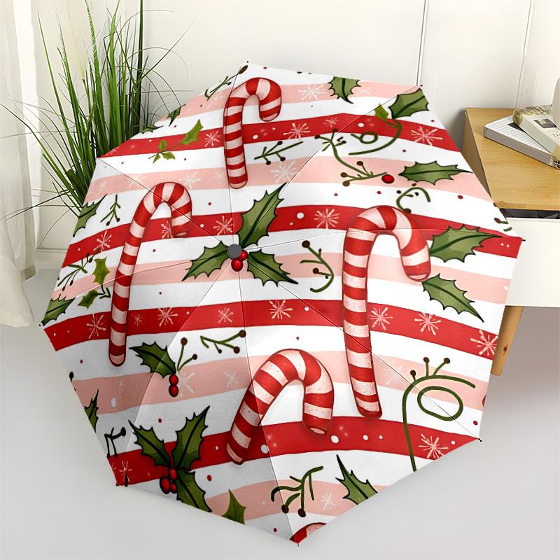 1pc Candy Canes, Christmas Automatic Folding Umbrella - 8-Rib Automatic Open/Close, Portable Collapsible Compact Umbrella yy251218061
1pc Candy Canes, Christmas Automatic Folding Umbrella - 8-Rib Automatic Open/Close, Portable Collapsible Compact Umbrella yy251218061