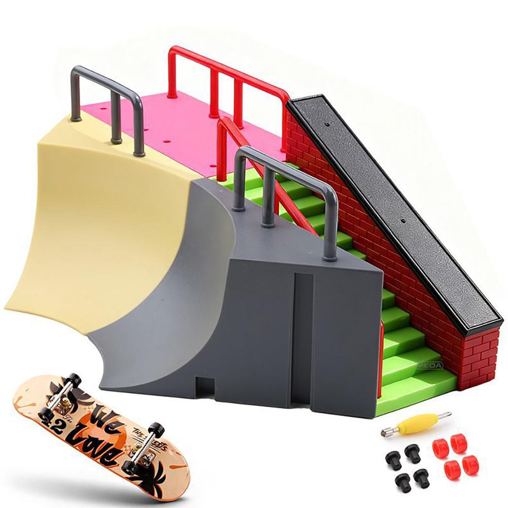 Multi-terrain Skatepark Ramp Finger Skateboard Park Set Obstacle Portable Practice Set Professional Fun Game Kid Toys for Boys Teens Set 2
Multi-terrain Skatepark Ramp Finger Skateboard Park Set Obstacle Portable Practice Set Professional Fun Game Kid Toys for Boys Teens Set 2
