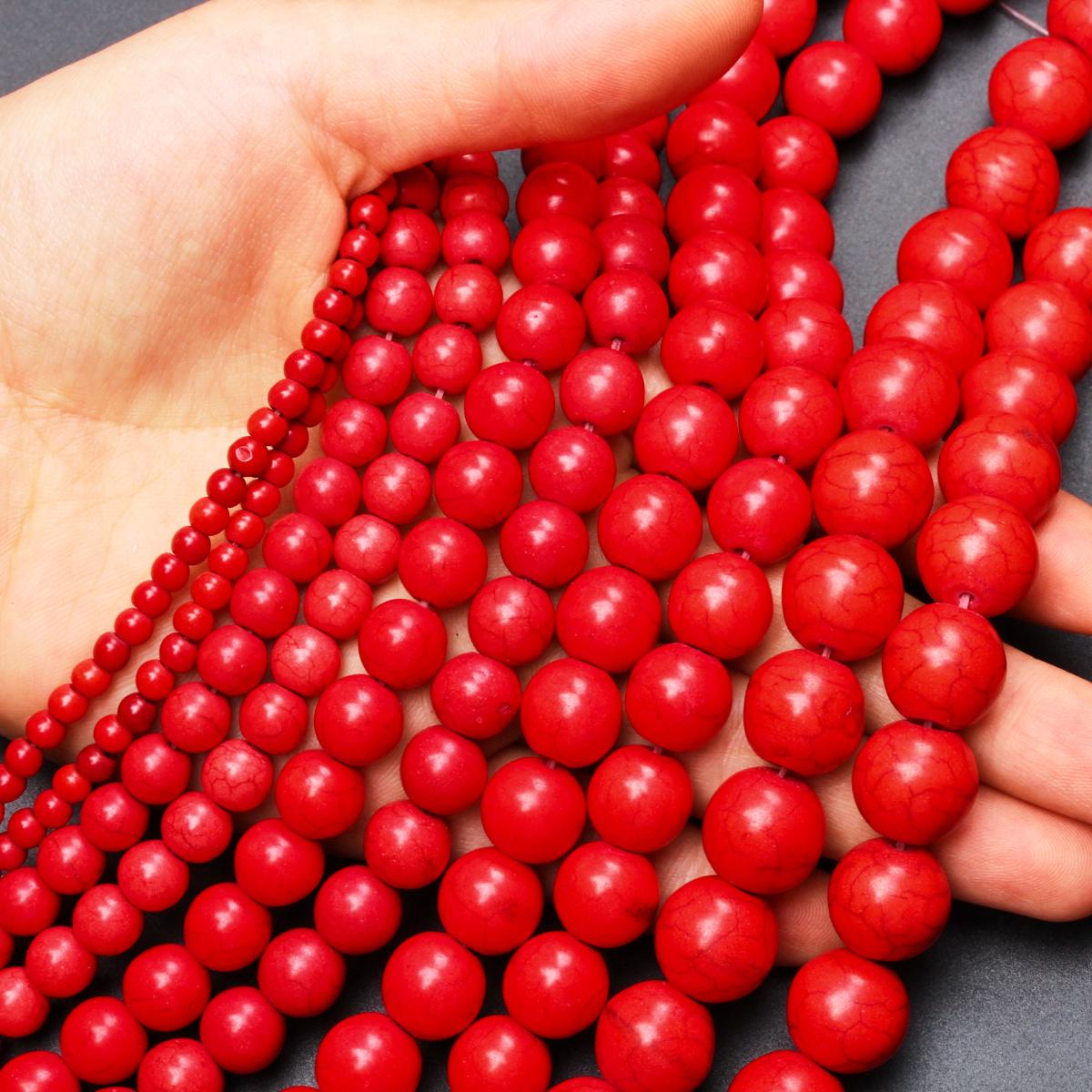 Jewelry Making Natural Stone Red Turquoise DIY Beaded Material Beads Loose Beads 15-40pcs 4-14mm for Necklace Bracelet Fashion
Jewelry Making Natural Stone Red Turquoise DIY Beaded Material Beads Loose Beads 15-40pcs 4-14mm for Necklace Bracelet Fashion