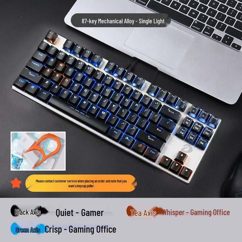 EK815 True Mechanical 108-Key Alloy Gaming Keyboard with Black, Blue, Red, and Brown Switches for E-Sports
EK815 True Mechanical 108-Key Alloy Gaming Keyboard with Black, Blue, Red, and Brown Switches for E-Sports
