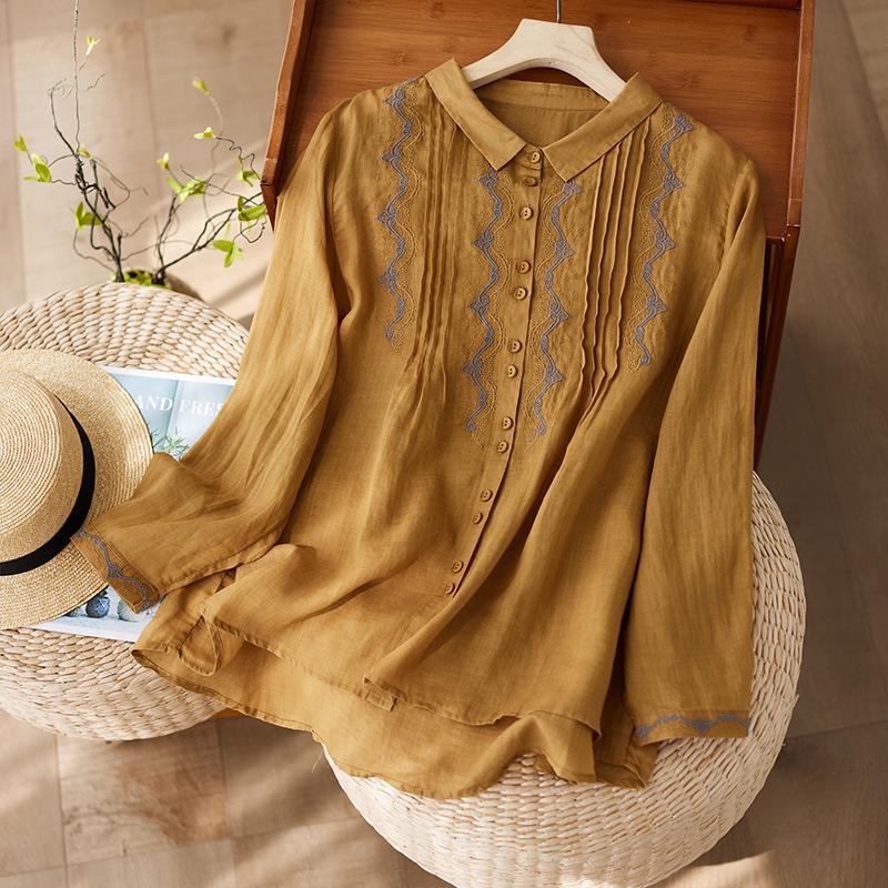 Women s Artistic Retro Ramie Shirt - Embroidered Loose Casual Cotton Linen Top, Spring 2026 New Arrival. M жовтий
Women s Artistic Retro Ramie Shirt - Embroidered Loose Casual Cotton Linen Top, Spring 2026 New Arrival. M жовтий