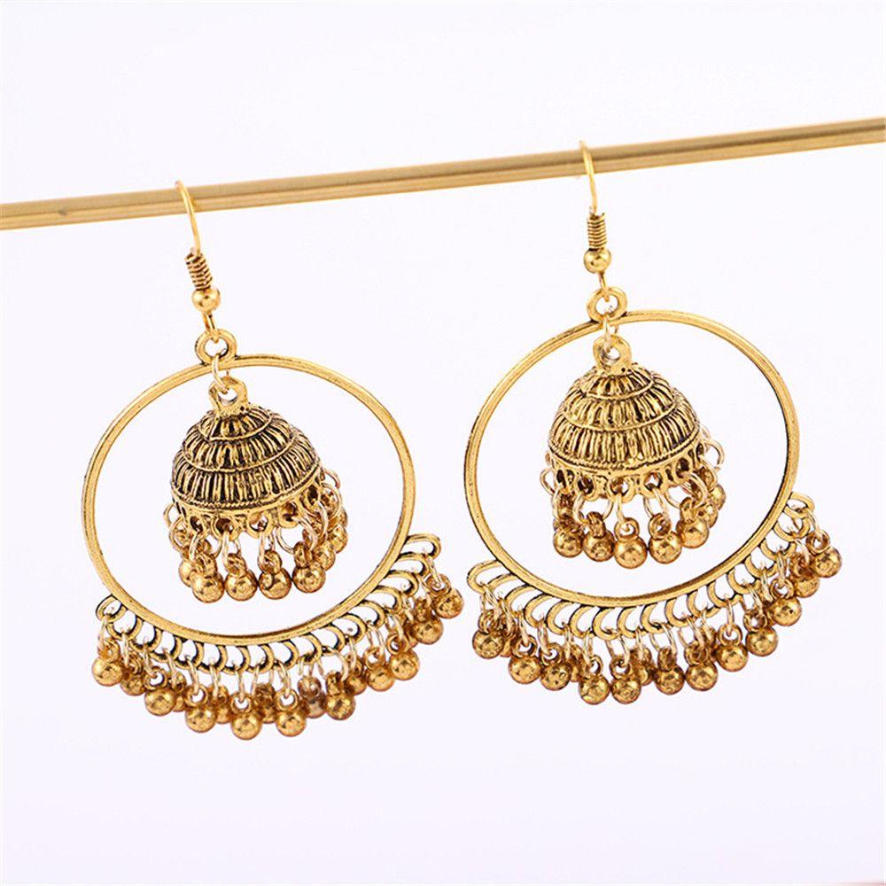Ювелирные аксессуары Jhumka серьги-подвески висячие серьги в этническом стиле с кисточками-колокольчиками
Ювелирные аксессуары Jhumka серьги-подвески висячие серьги в этническом стиле с кисточками-колокольчиками