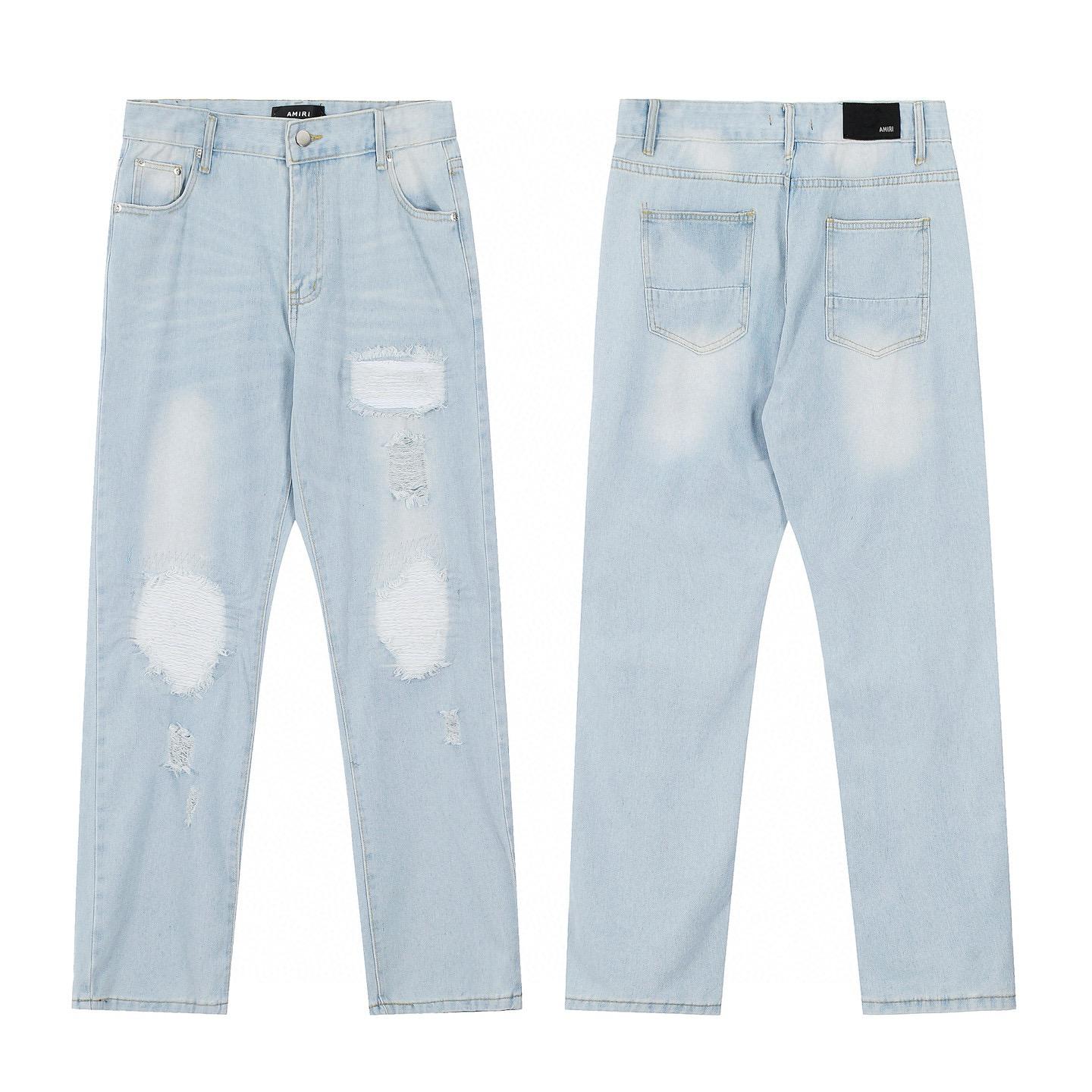 M47 Amiri Men s and Women s American Style Trendy Jeans with Fabric Patches, Holes, Embroidery, Casual and Fashionable High Street Pants 36
M47 Amiri Men s and Women s American Style Trendy Jeans with Fabric Patches, Holes, Embroidery, Casual and Fashionable High Street Pants 36