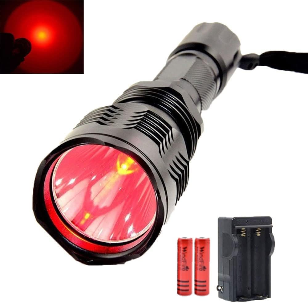 GRABOYY Red Light Flashlight Long Range Predator Light 10000 Lumens Flashlight with Charger Brightest Red Light for Night Hunting Fishing Astronomy
GRABOYY Red Light Flashlight Long Range Predator Light 10000 Lumens Flashlight with Charger Brightest Red Light for Night Hunting Fishing Astronomy