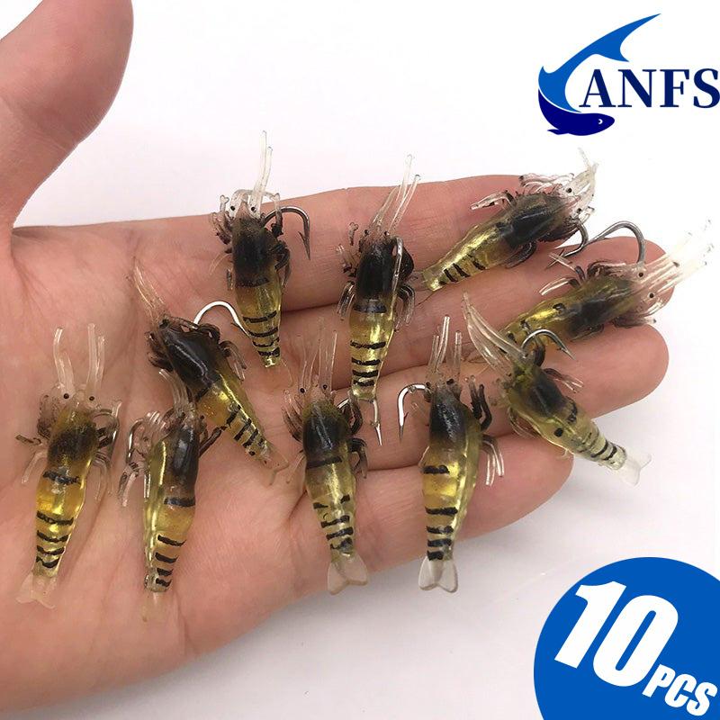 10pcs Soft Silicone Luminous Simulation Shrimp Shaped Fishing Lure With Hook, Bait Kit For Outdoor, Fishing Accessories
10pcs Soft Silicone Luminous Simulation Shrimp Shaped Fishing Lure With Hook, Bait Kit For Outdoor, Fishing Accessories