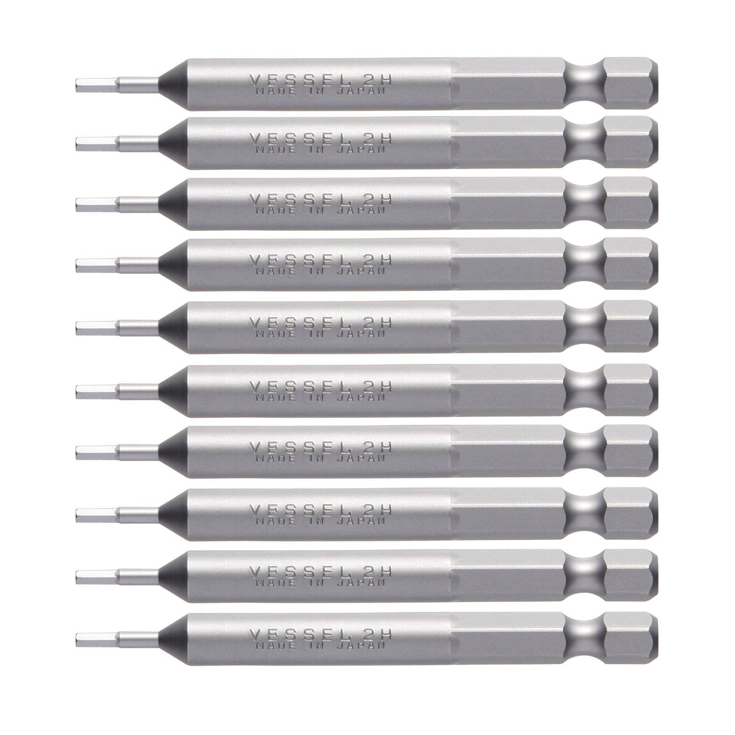 VESSEL Hex 2 x for Bolts and H B35 ZP Bits, 75mm, Screws, 10-Piece Set, Hardness (High Hardness),
VESSEL Hex 2 x for Bolts and H B35 ZP Bits, 75mm, Screws, 10-Piece Set, Hardness (High Hardness),