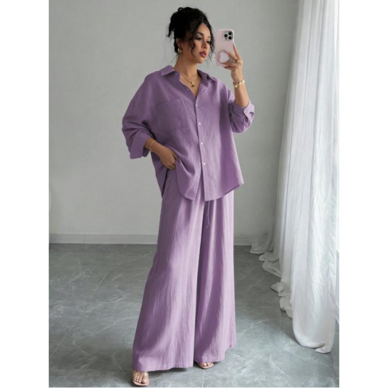 Spring Fashion Plus-Size Women s Two-Piece Set: Linen-Style Shirt & High-Waisted Loose Pants XXXL світло-фіолетового кольору
Spring Fashion Plus-Size Women s Two-Piece Set: Linen-Style Shirt & High-Waisted Loose Pants XXXL світло-фіолетового кольору