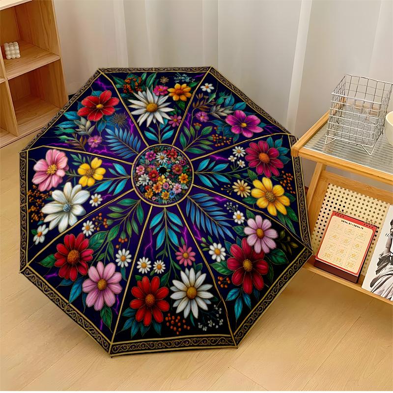 Vibrant Floral Geometry Theme Automatic Umbrella Compact 8-Rib Design Sturdy Construction Durable Umbrella Stylish Accessory
Vibrant Floral Geometry Theme Automatic Umbrella Compact 8-Rib Design Sturdy Construction Durable Umbrella Stylish Accessory