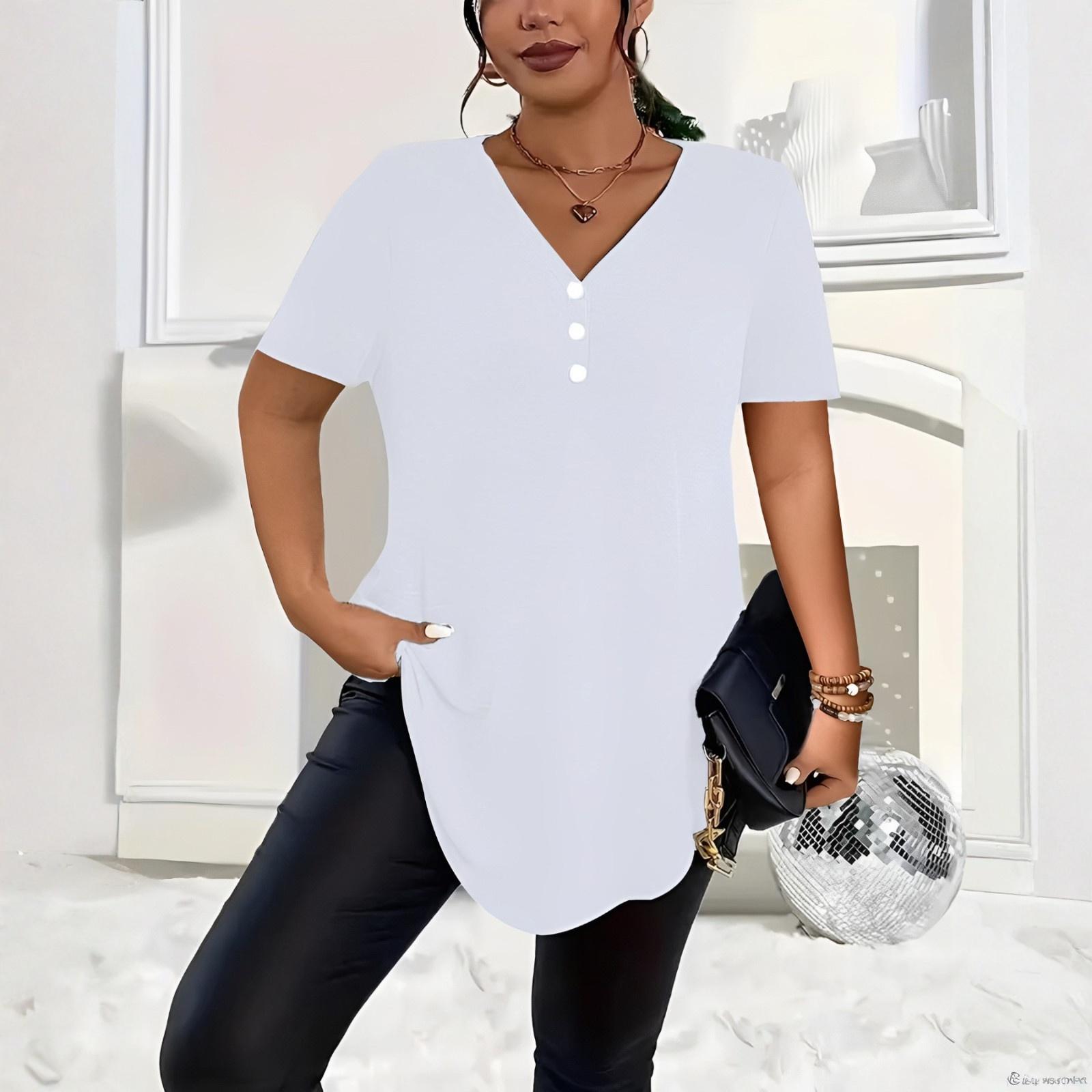 Short Sleeve Shirts For Women Cute Print Graphic Tees Blouses Casual Plus Size Basic Tops Pullover XL білий
Short Sleeve Shirts For Women Cute Print Graphic Tees Blouses Casual Plus Size Basic Tops Pullover XL білий