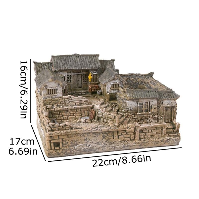 1 шт. Полимерная классическая ретро настольная модель ручной работы Архитектурная модель Гостиная Двор Кофейный столик Украшение