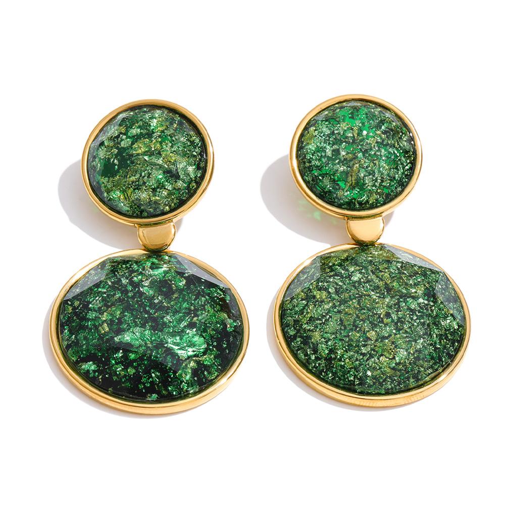 Yhpup Waterproof Resin Round Drop Earrings Stainless Steel Spring Summer Charming Jewelry Red Green Blue Black Color Accessories
Yhpup Waterproof Resin Round Drop Earrings Stainless Steel Spring Summer Charming Jewelry Red Green Blue Black Color Accessories
