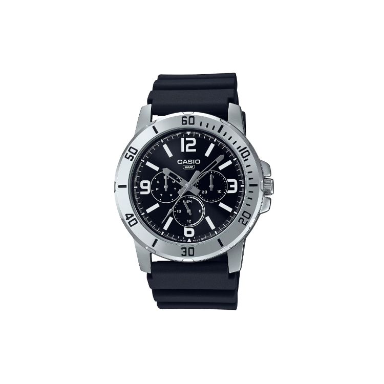 Casio Standard Series 30M Water Resistant Quartz Movement Resin Strap Watch Men watches Black MTP-VD300-1B Black Dial
Casio Standard Series 30M Water Resistant Quartz Movement Resin Strap Watch Men watches Black MTP-VD300-1B Black Dial