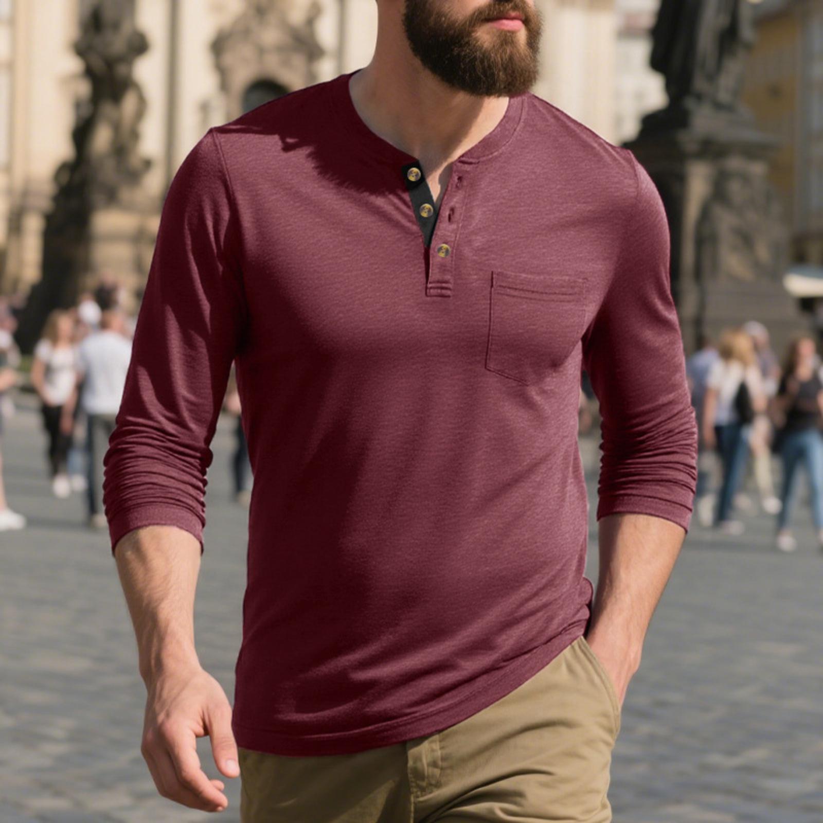 Men s Long-Sleeve Neck T-Shirt Base Layer Top XXXL винний
Men s Long-Sleeve Neck T-Shirt Base Layer Top XXXL винний