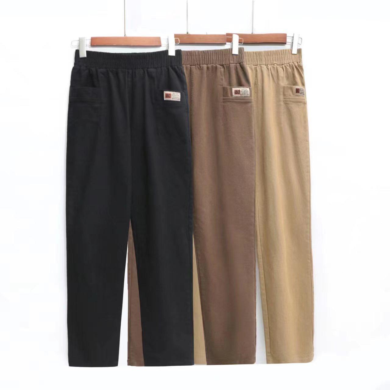 Mom s 2023 Spring Washed Cotton Cropped Pants - Elastic Waist, Loose Fit, Straight-Leg Women s Casual Pants 5XL for 135-145 jin
Mom s 2023 Spring Washed Cotton Cropped Pants - Elastic Waist, Loose Fit, Straight-Leg Women s Casual Pants 5XL for 135-145 jin