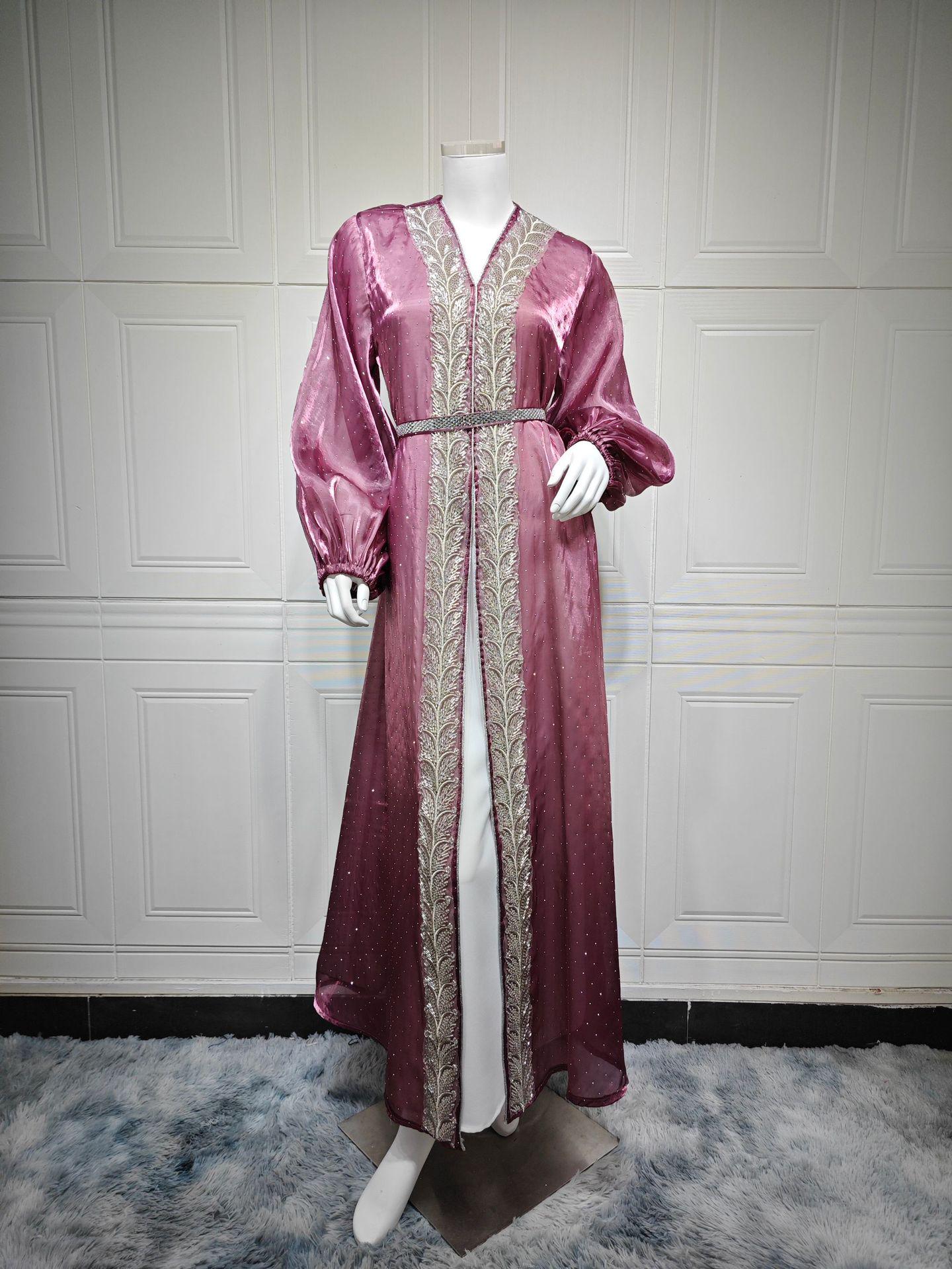 AB453 Кардиган с рукавами-буфами: Элегантный комплект длинного платья и халата с отделкой горячей фиксацией Extra Large светло-фиолетовый
AB453 Кардиган с рукавами-буфами: Элегантный комплект длинного платья и халата с отделкой горячей фиксацией Extra Large светло-фиолетовый