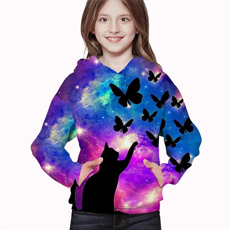 Girls 3D Animal Cat Butterfly Hoodie Long Sleeve 3D Print Spring Fall Winter Active Sports Fashion Kids 3-12 Years Outdoor Daily Indoor Regular Fit 110cm
Girls 3D Animal Cat Butterfly Hoodie Long Sleeve 3D Print Spring Fall Winter Active Sports Fashion Kids 3-12 Years Outdoor Daily Indoor Regular Fit 110cm