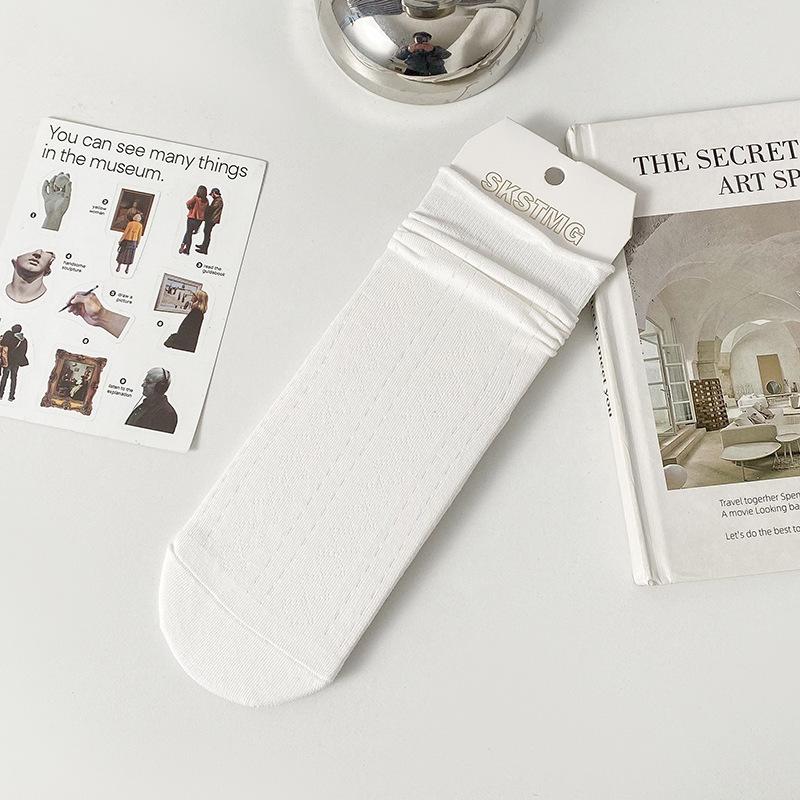 Женские гольфы до середины икры, летние тонкие носки с отворотом, дышащие хлопковые носки, универсальные свободные чулки, школьный стиль 1 pair белый
Женские гольфы до середины икры, летние тонкие носки с отворотом, дышащие хлопковые носки, универсальные свободные чулки, школьный стиль 1 pair белый