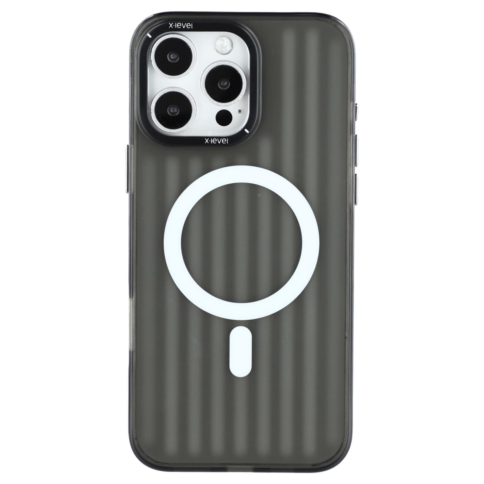 X-LEVEL For iPhone 16 Pro Case Compatible with MagSafe Corrugated Texture PC+TPU Phone Cover Black
X-LEVEL For iPhone 16 Pro Case Compatible with MagSafe Corrugated Texture PC+TPU Phone Cover Black