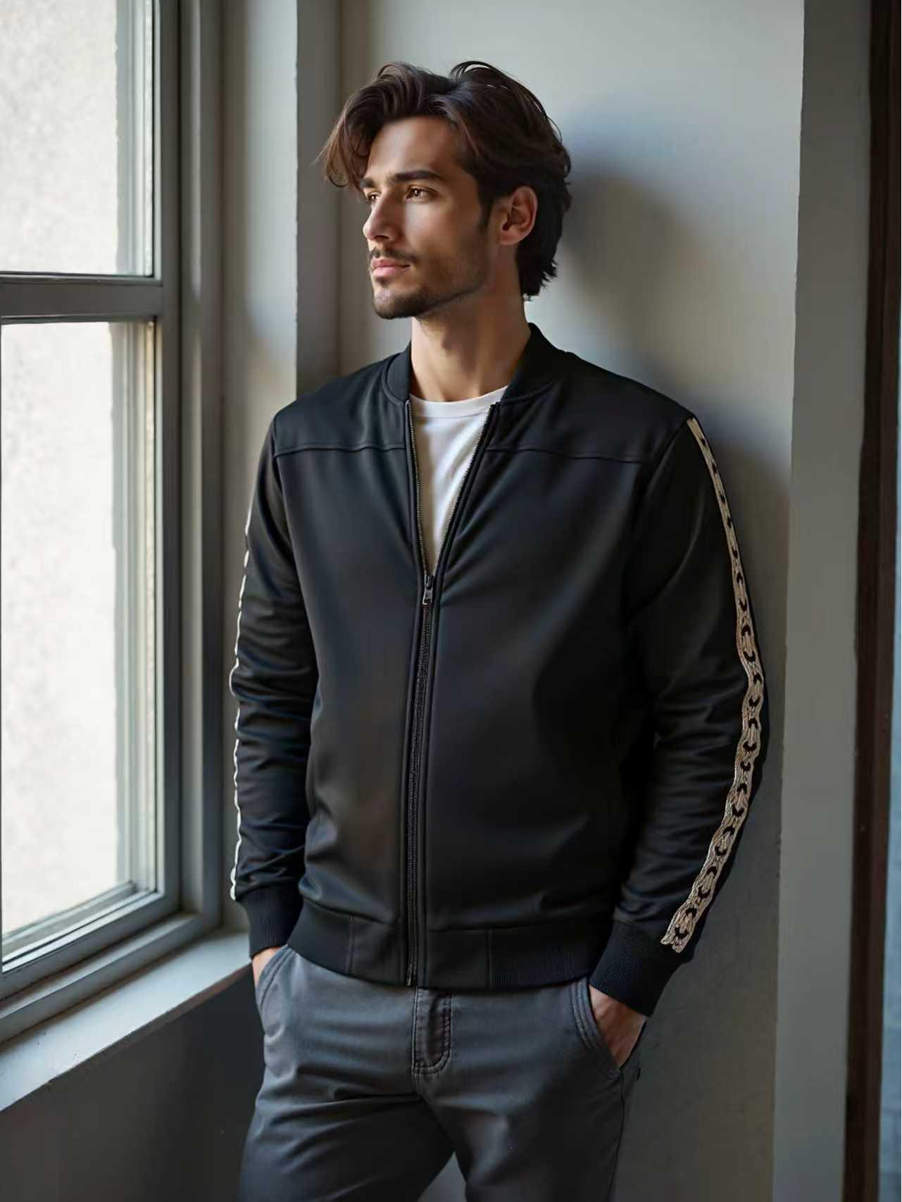 2025 Men s Solid Color Air Layer Zipper Jacket - Casual Long Sleeve Cardigan L
2025 Men s Solid Color Air Layer Zipper Jacket - Casual Long Sleeve Cardigan L