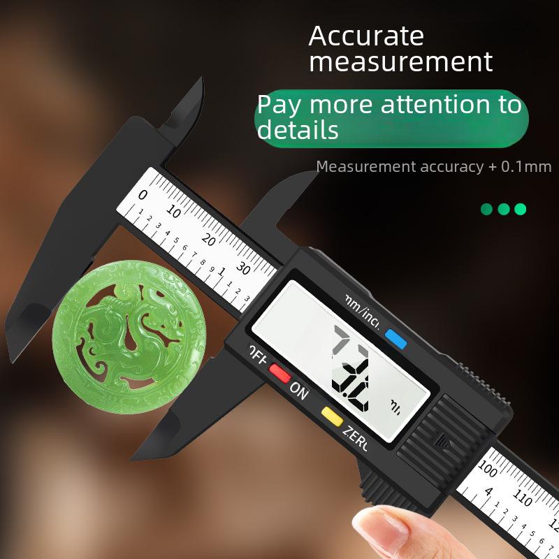 Carbon Fiber Digital Vernier Caliper, 0-150mm, for Jewelry and Craft Measurement 150mm Cool Black Value Edition (Loose PVC Bag)
Carbon Fiber Digital Vernier Caliper, 0-150mm, for Jewelry and Craft Measurement 150mm Cool Black Value Edition (Loose PVC Bag)
