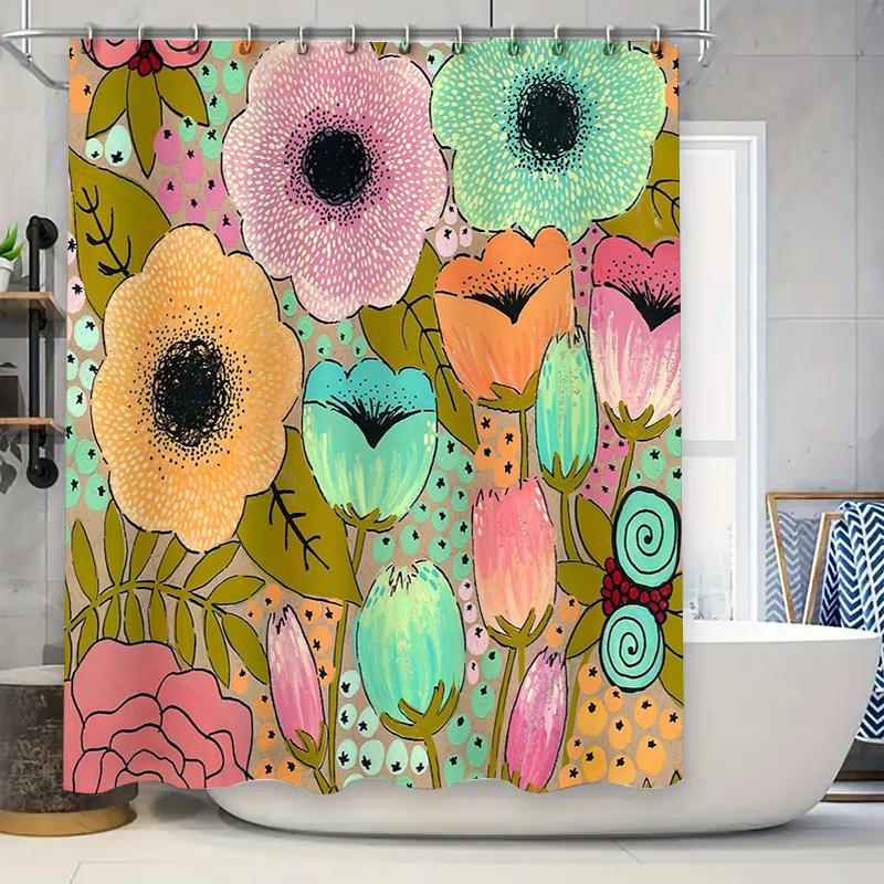 Floral Shower Curtain Botanical Pattern Nature Inspired Bathroom Decor Farmhouse Style Waterproof Fabric Backdrop Modern Artisti W60H190(CM)-1 Pcs
Floral Shower Curtain Botanical Pattern Nature Inspired Bathroom Decor Farmhouse Style Waterproof Fabric Backdrop Modern Artisti W60H190(CM)-1 Pcs