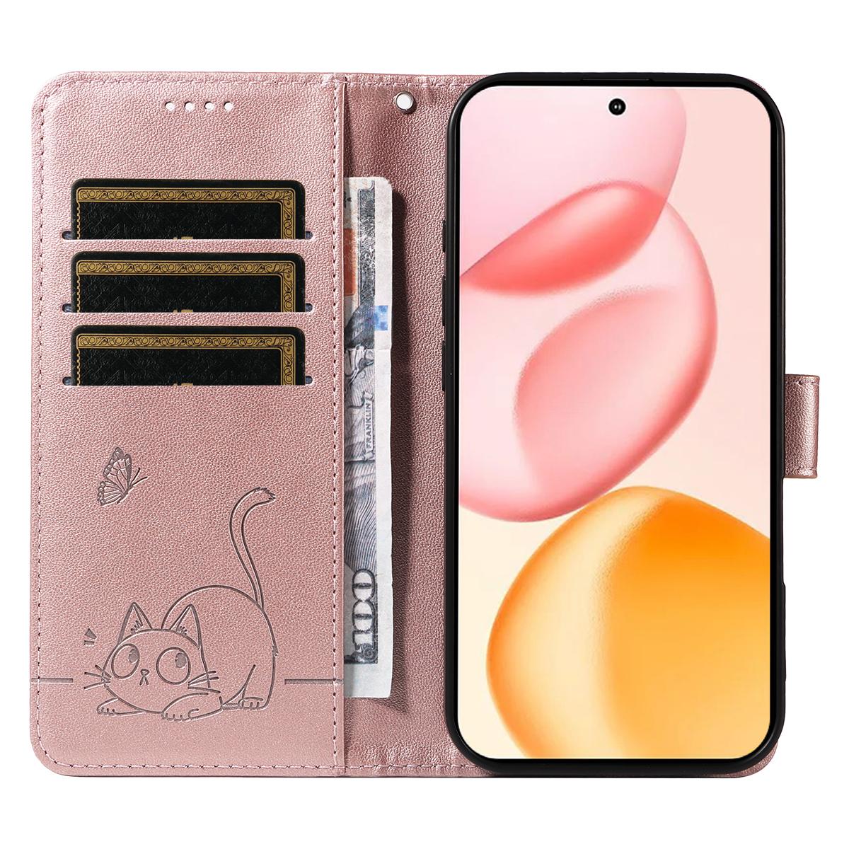 For Honor 400 5G (Global) Case Cat Pattern Imprint Leather Phone Cover with Wrist Strap Rose Gold
For Honor 400 5G (Global) Case Cat Pattern Imprint Leather Phone Cover with Wrist Strap Rose Gold