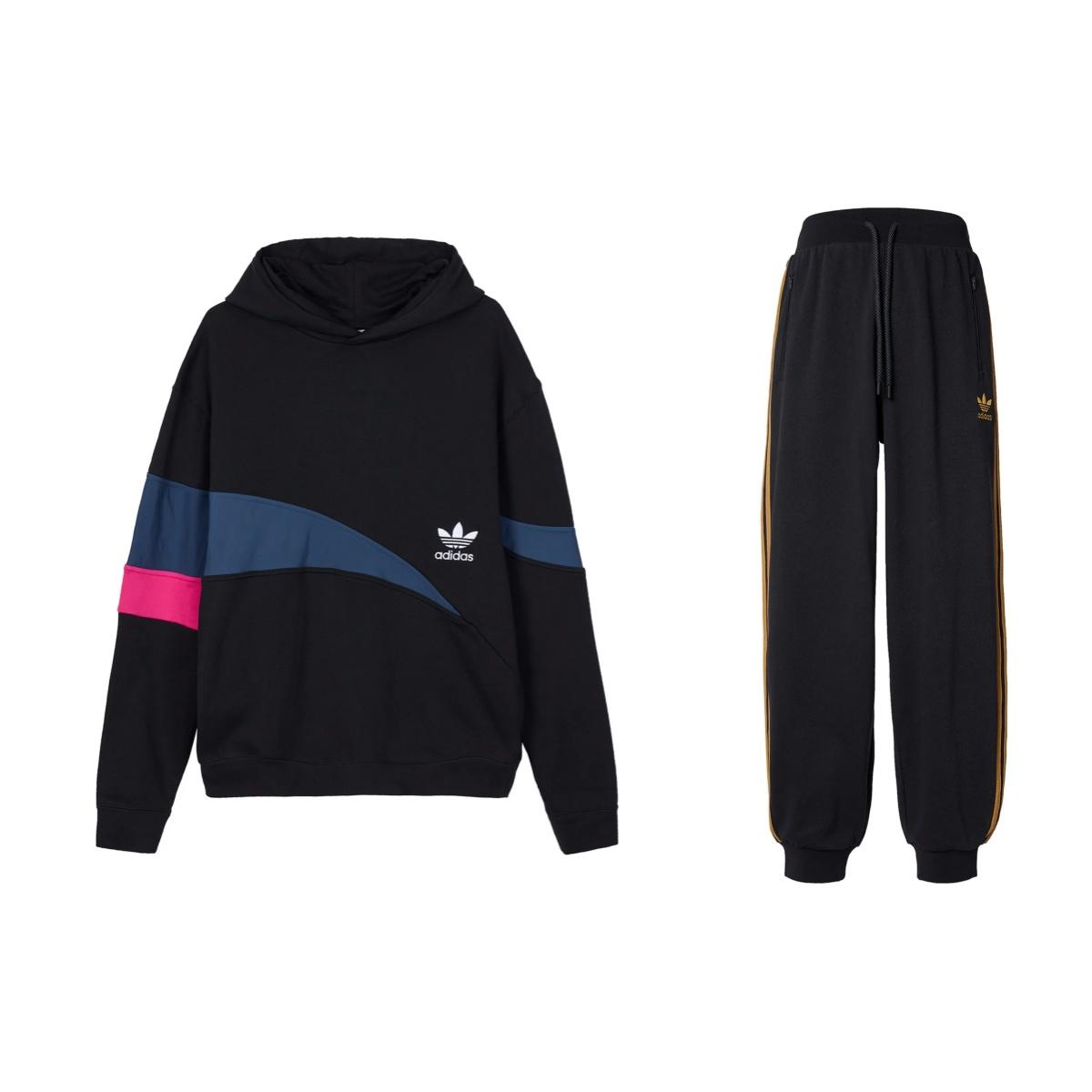 Adidas Толстовка с капюшоном и большим логотипом Color Block, повседневные брюки со средней талией и манжетами, комплект из мужских толстовок и комплектов черного цвета H46695+IX4210 S
Adidas Толстовка с капюшоном и большим логотипом Color Block, повседневные брюки со средней талией и манжетами, комплект из мужских толстовок и комплектов черного цвета H46695+IX4210 S