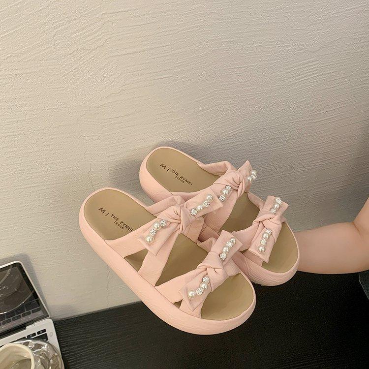 2025 summer new versatile pearl bow one-word slippers women wear with skirts beach cool slippers women 40 розовый
2025 summer new versatile pearl bow one-word slippers women wear with skirts beach cool slippers women 40 розовый